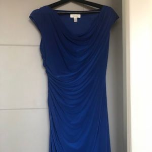 Knee length blue cocktail dress